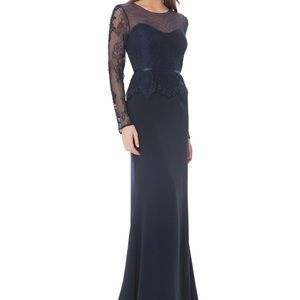 JS collections Navy Gown NWT